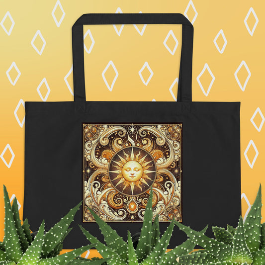 Sun - large organic tote bag