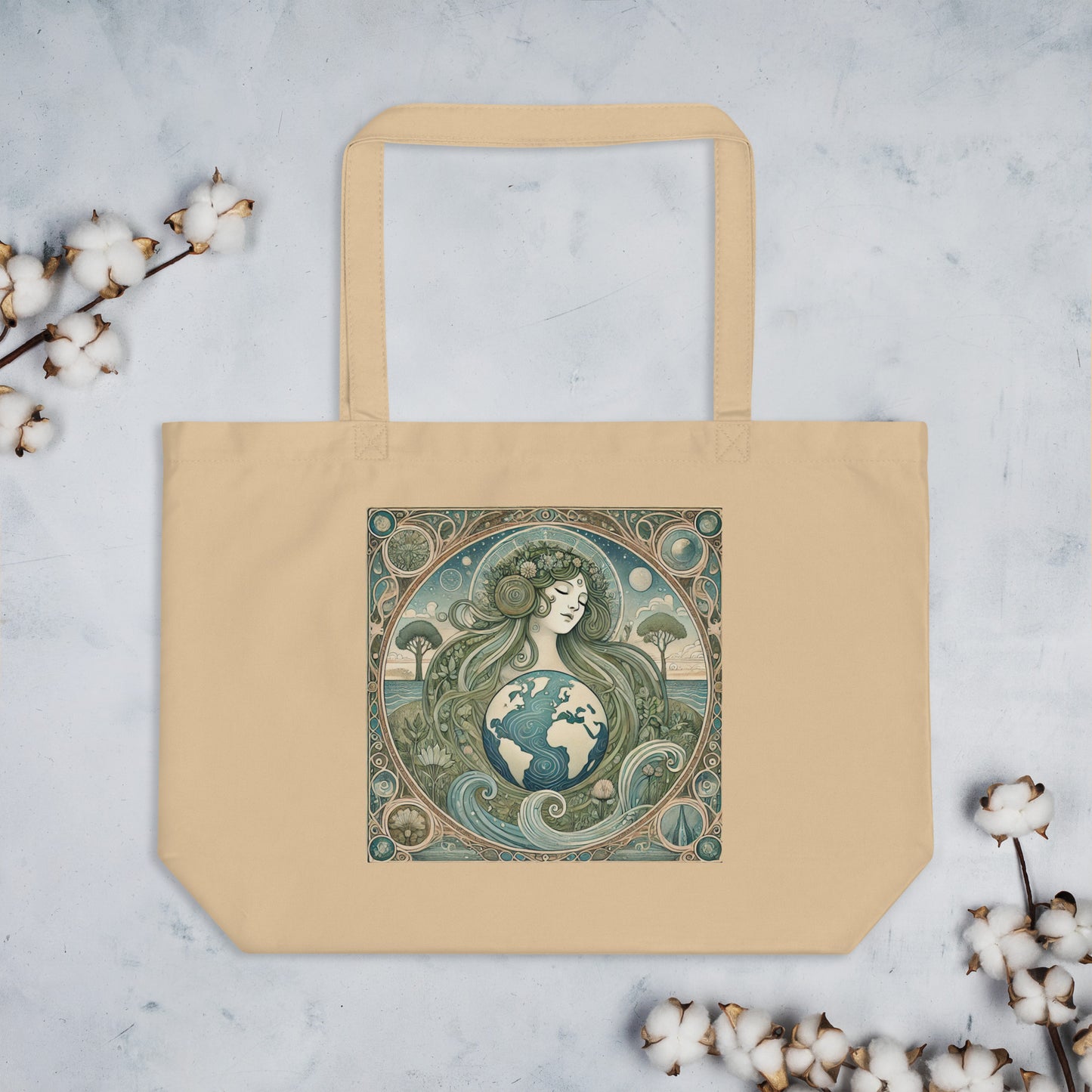 Gaia - large organic tote bag